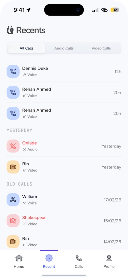 Hush, recent calls